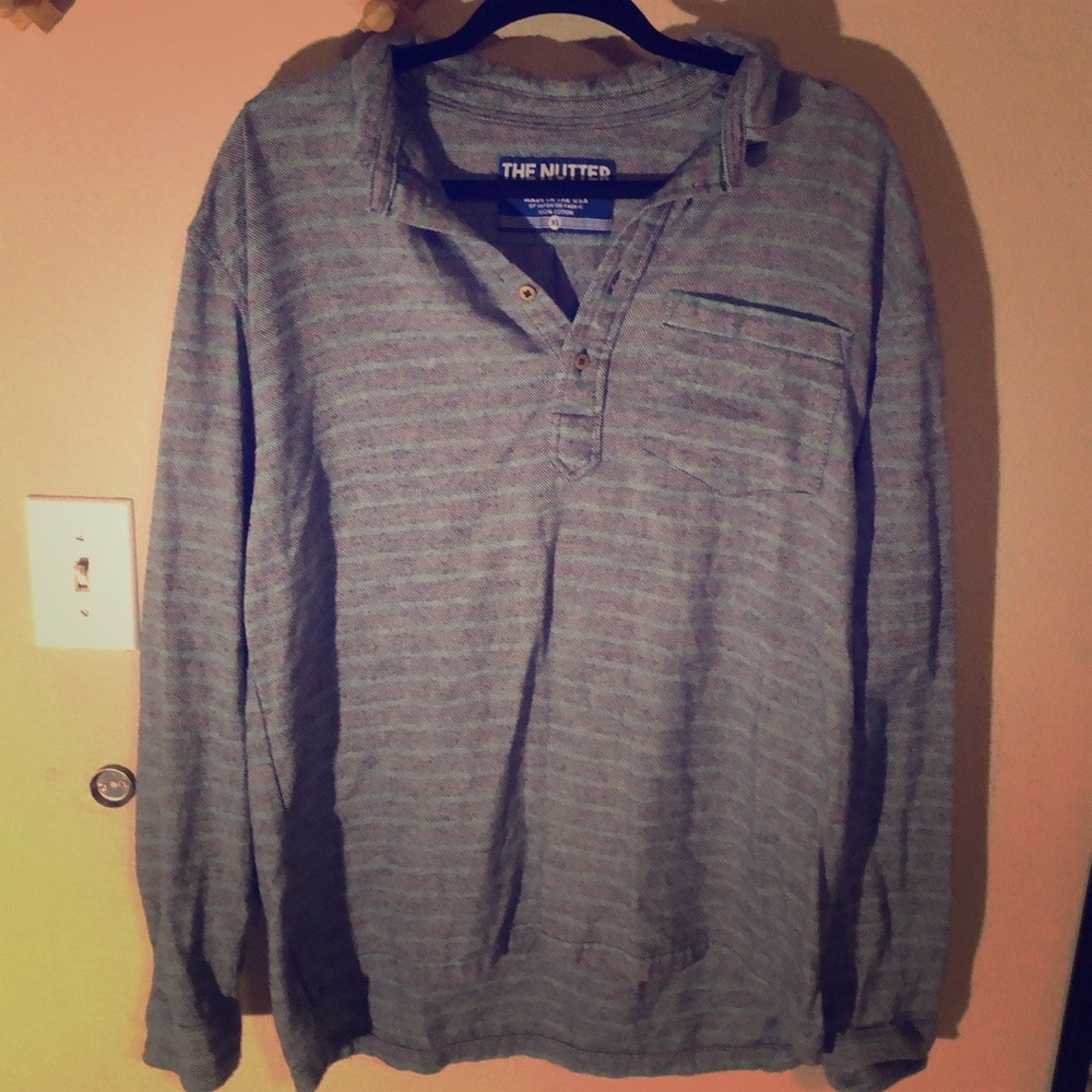 Chubbies “the nutter” striped long sleeve shirt